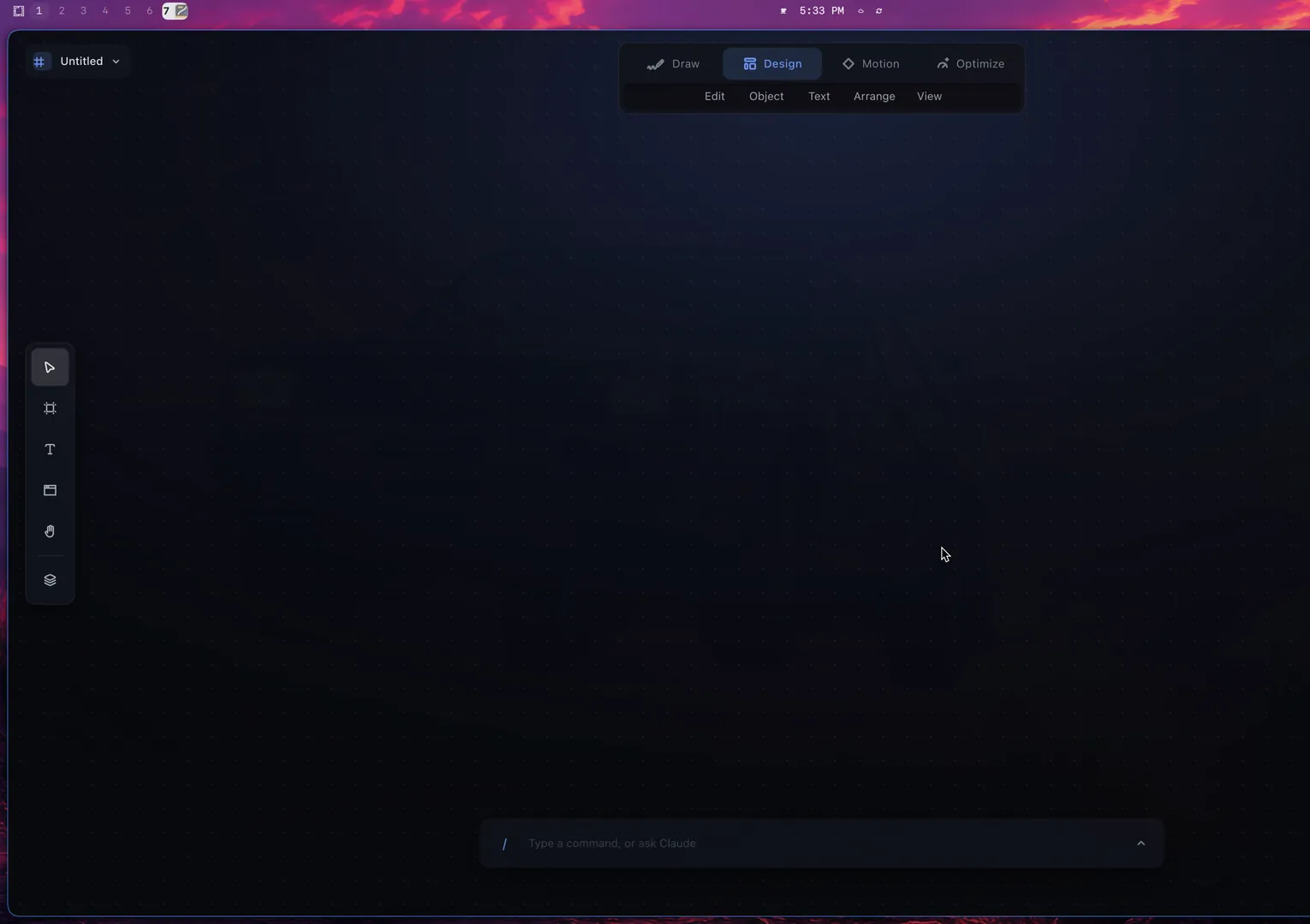 The Omastrator window fades in over the desktop background.