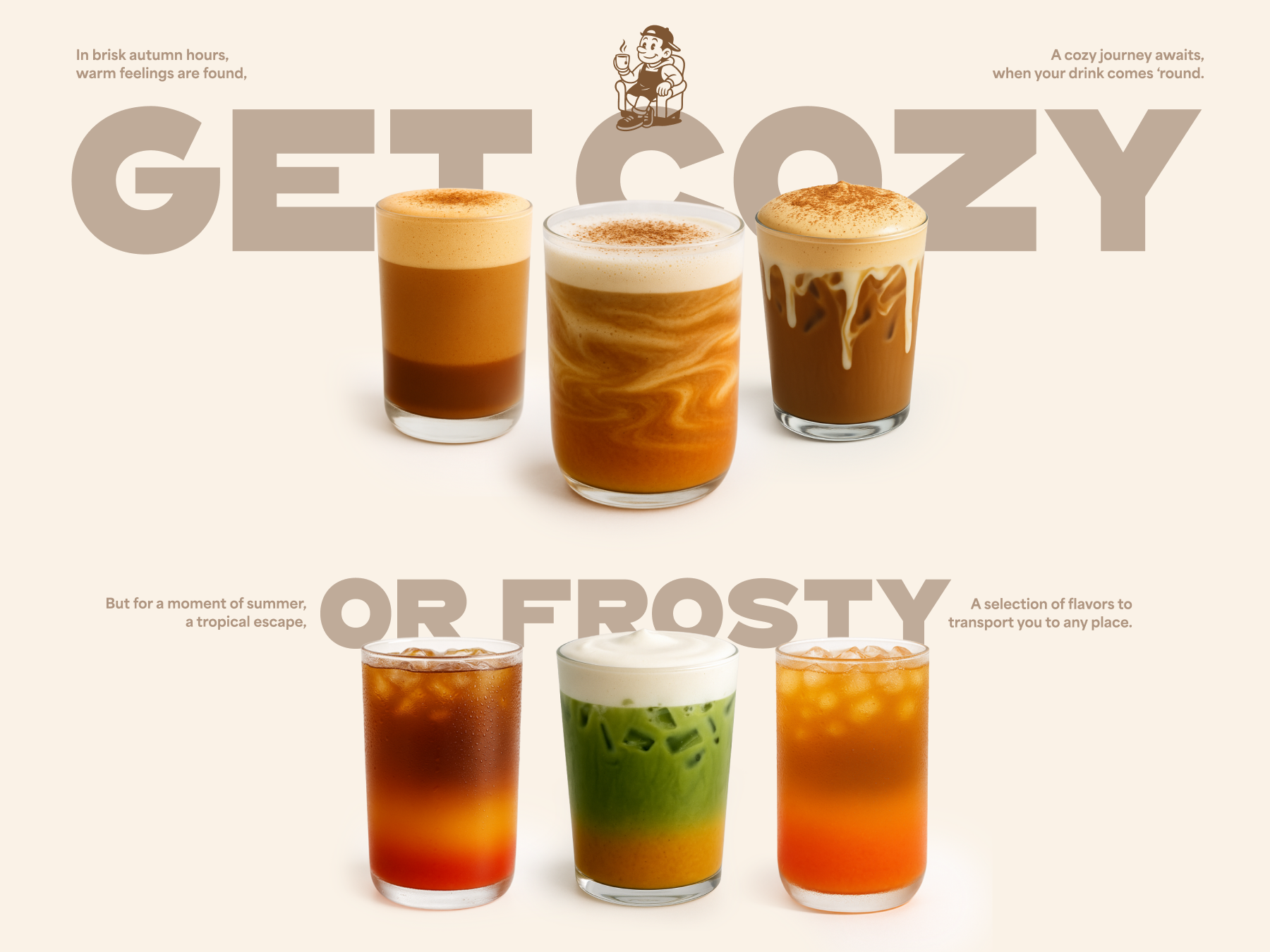 Fall 2025 menu — Get Cozy / Or Frosty